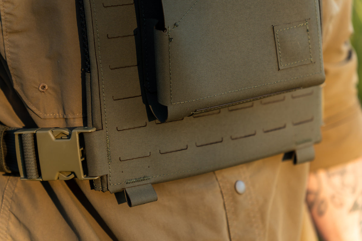 Modular hunting chest rig made in the USA from Squadron laminate