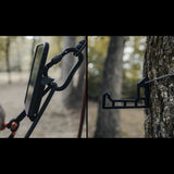 The Perch Kit saddle hunting kit with the Wayward Bridge phone mount and Wayward Wire bow hanger